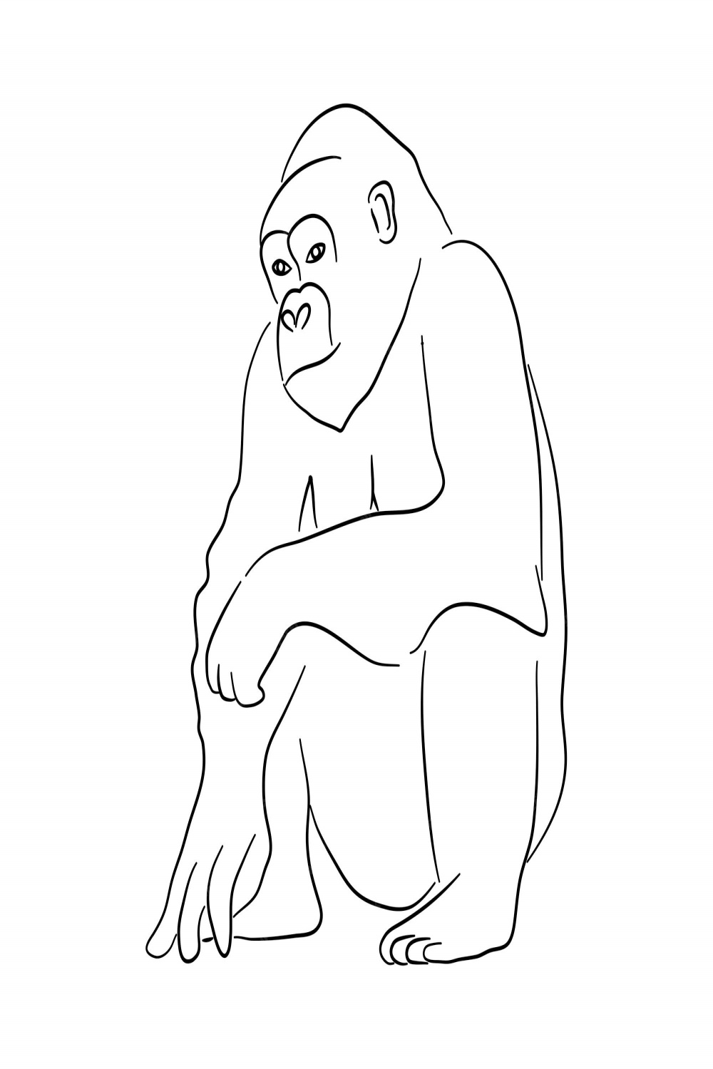 Premium Vector  Gorilla illustration in doodle style vector