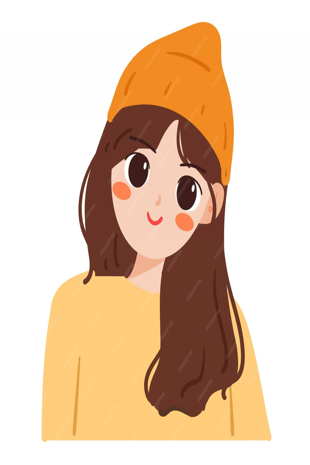 Premium Vector  Hand drawing cartoon girl