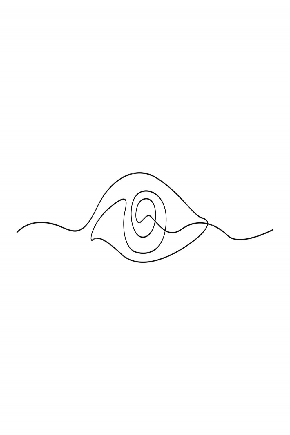Premium Vector  One eye in continuous one line drawing minimalist
