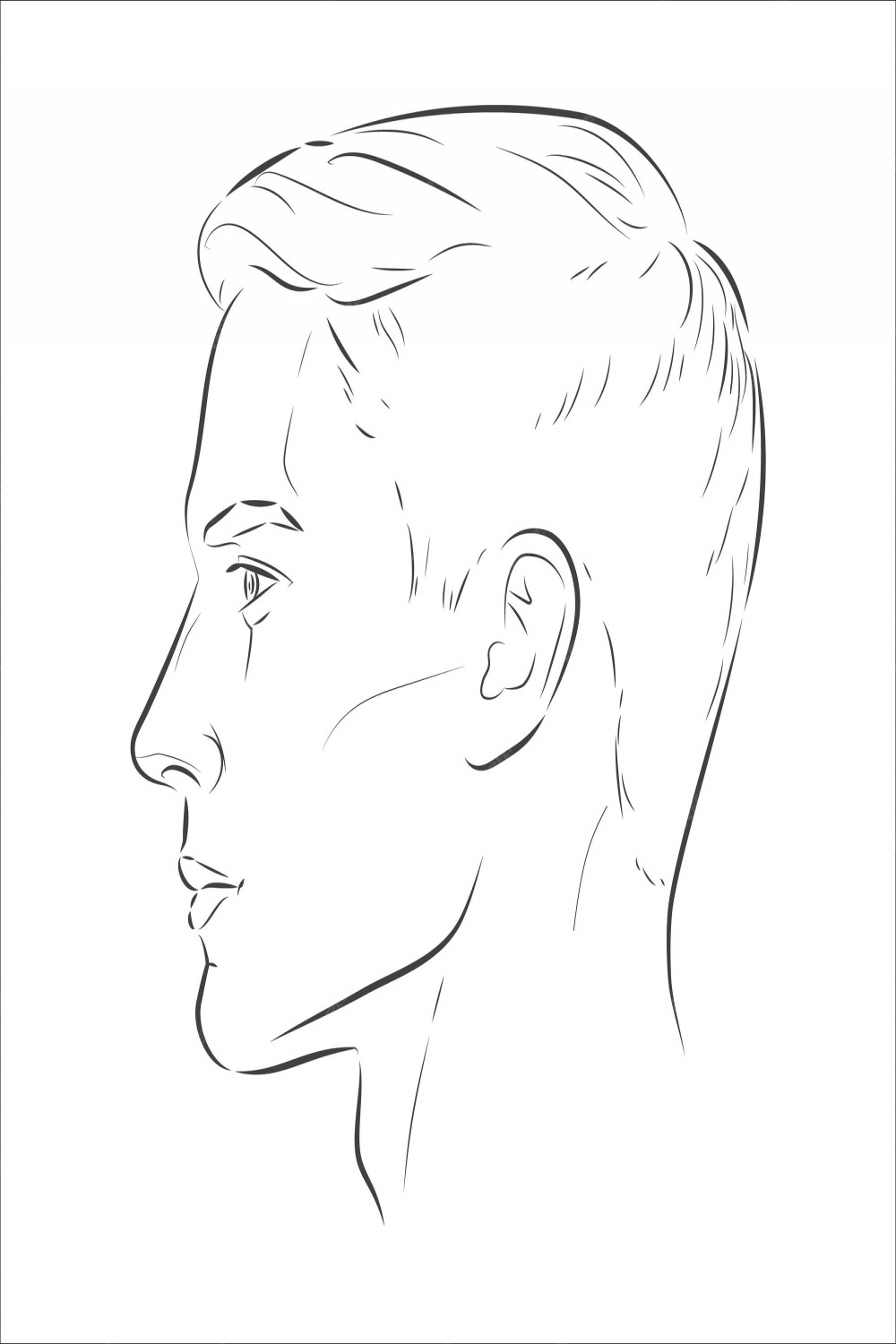 Premium Vector  Set of man face portrait three different angles