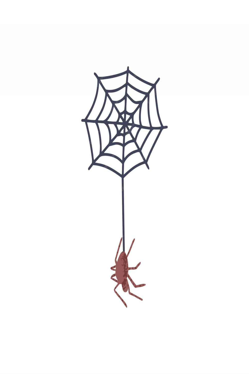 Premium Vector  Spider hanging on web cute and spooky arachnid