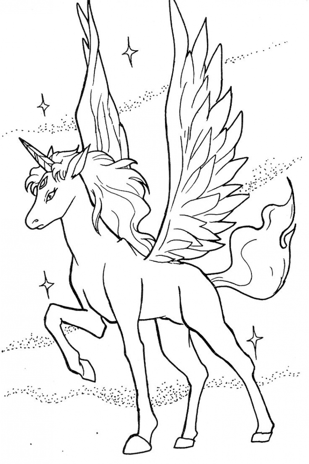 Printable Unicorn Coloring Pages Ideas For Kids  Horse coloring