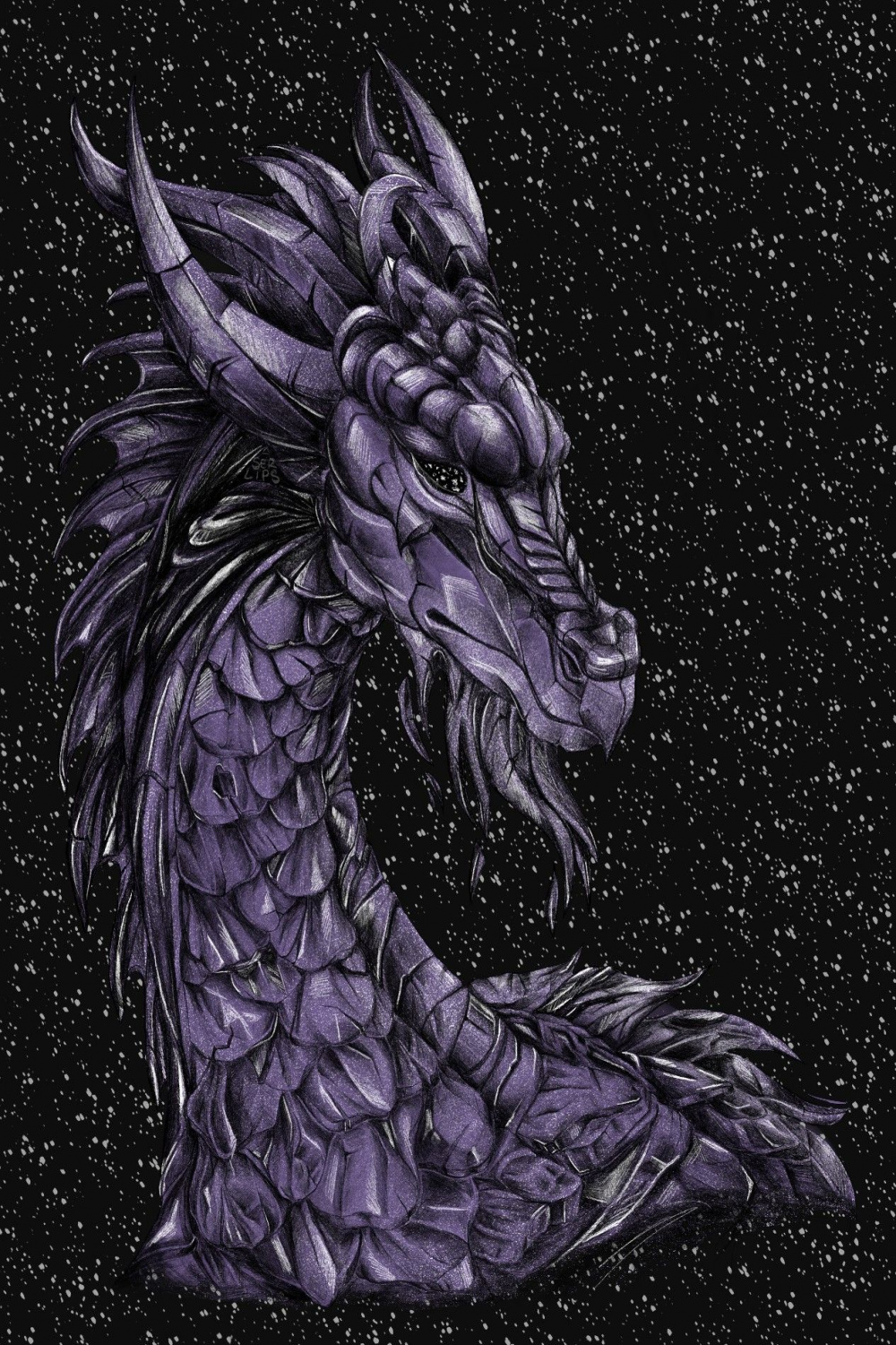 PURPLE DRAGON  Dragon drawing, Painting, Drawings