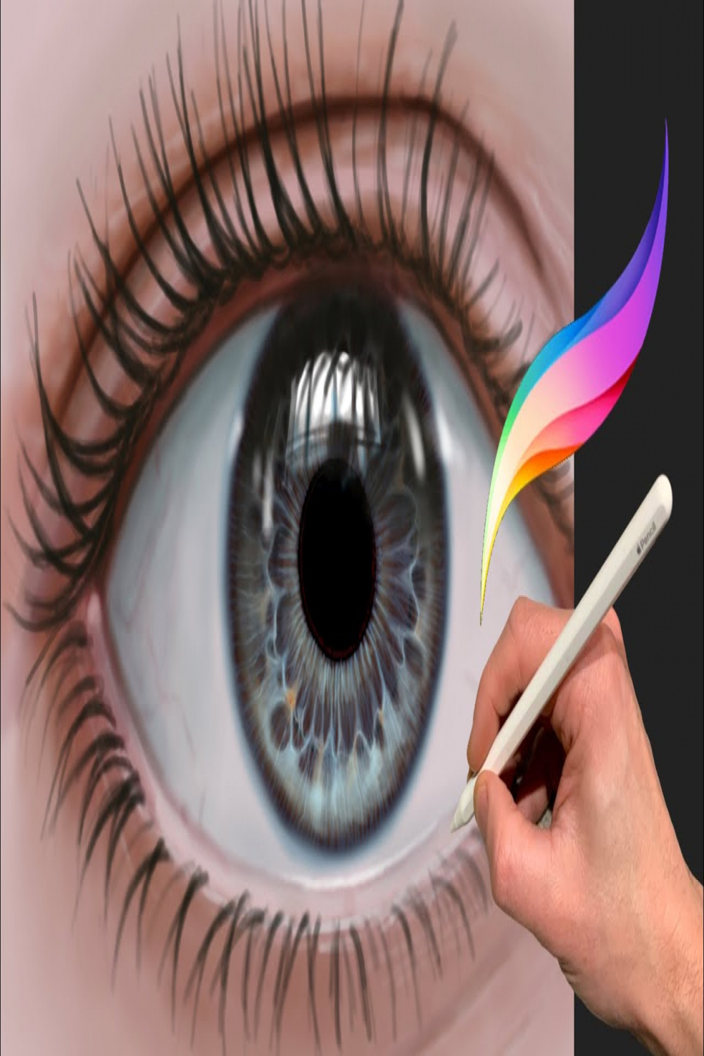 REALISTIC EYE painting on iPad #Shorts - YouTube
