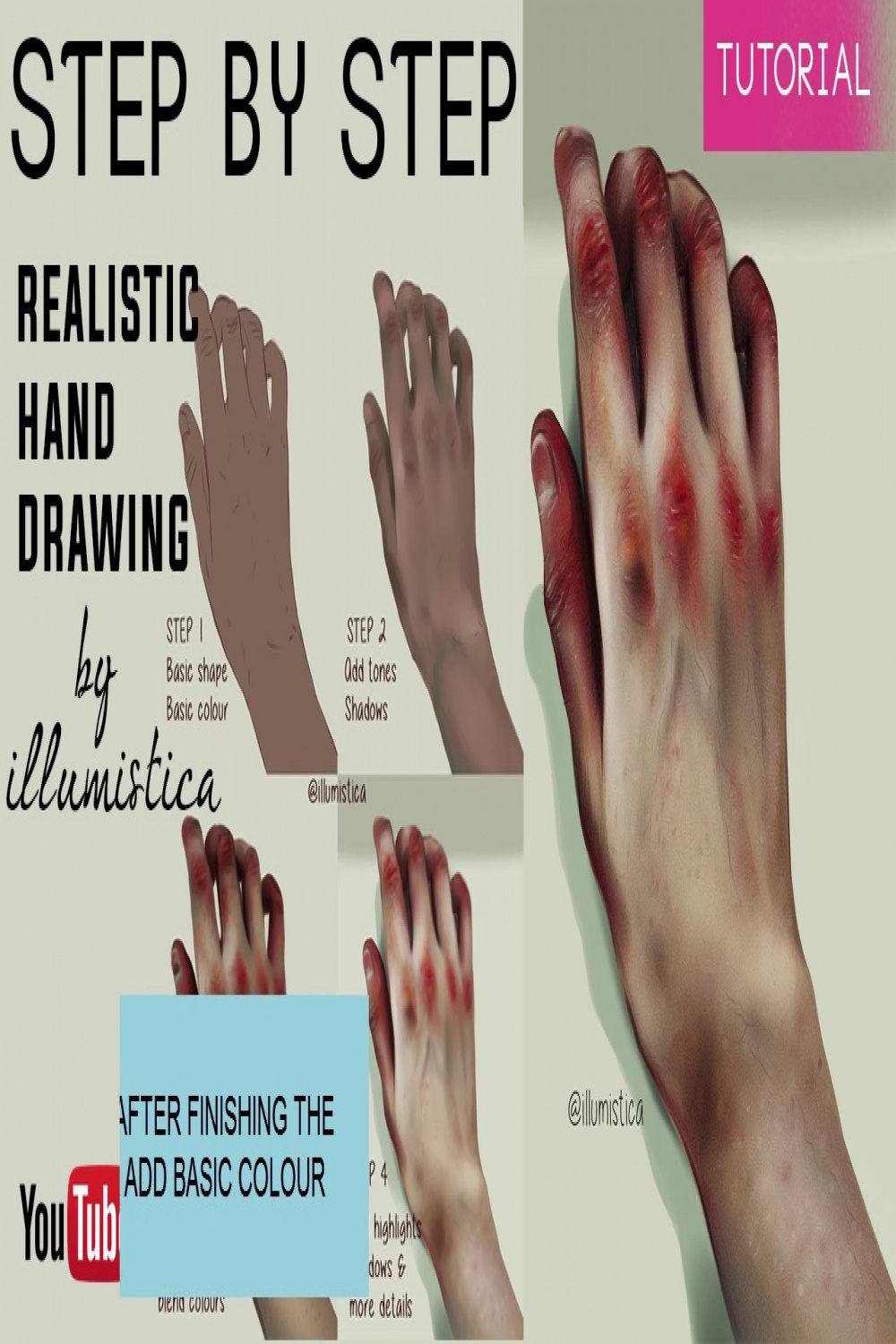 REALISTIC HANDS DRAWING [ DIGITAL ART ]