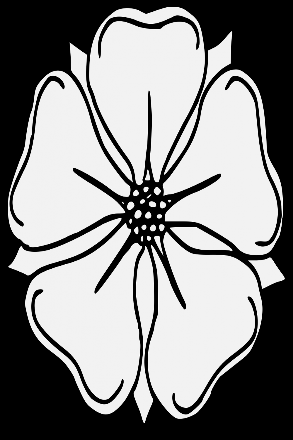 Rose - Traceable Heraldic Art