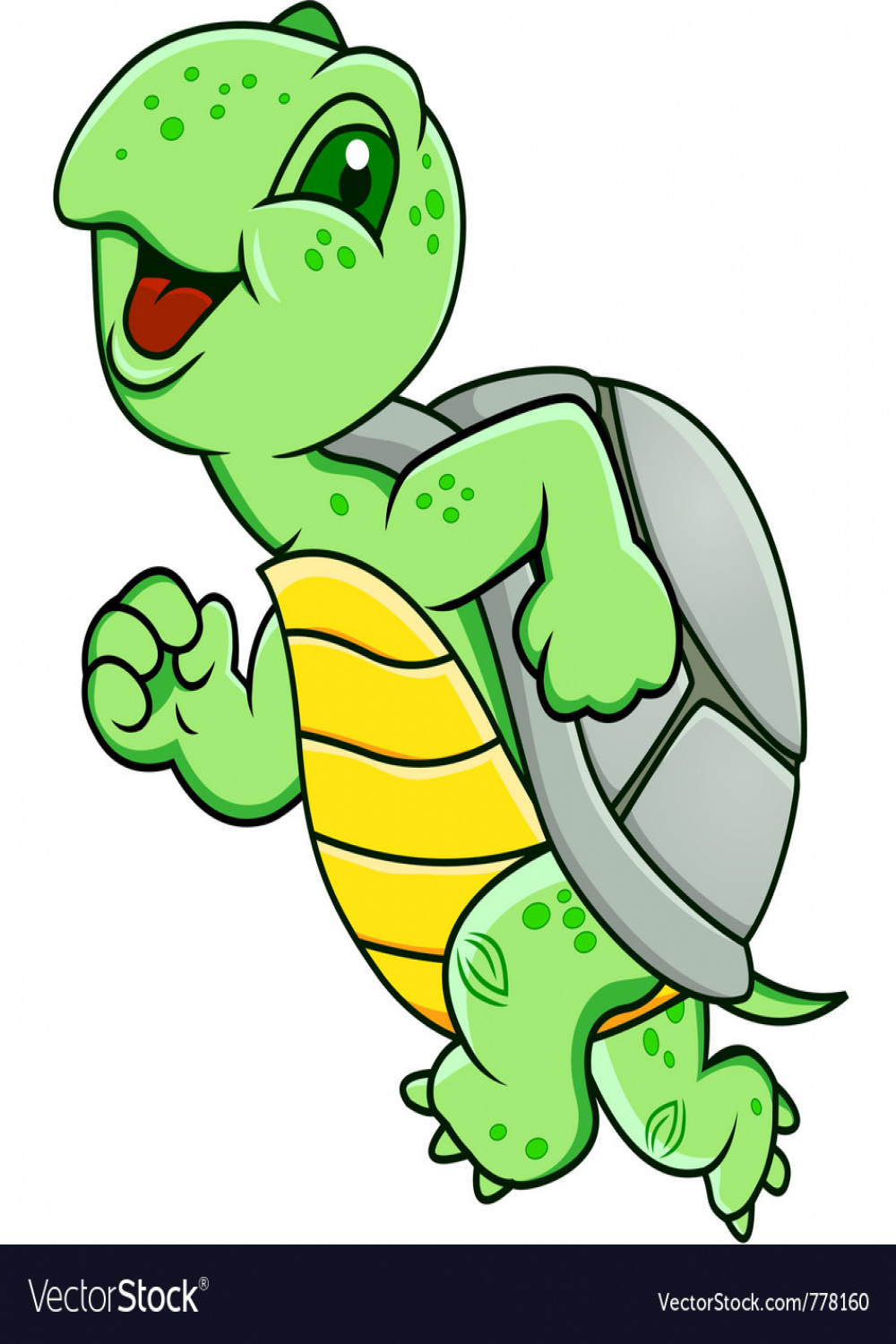 Running turtle Royalty Free Vector Image - VectorStock