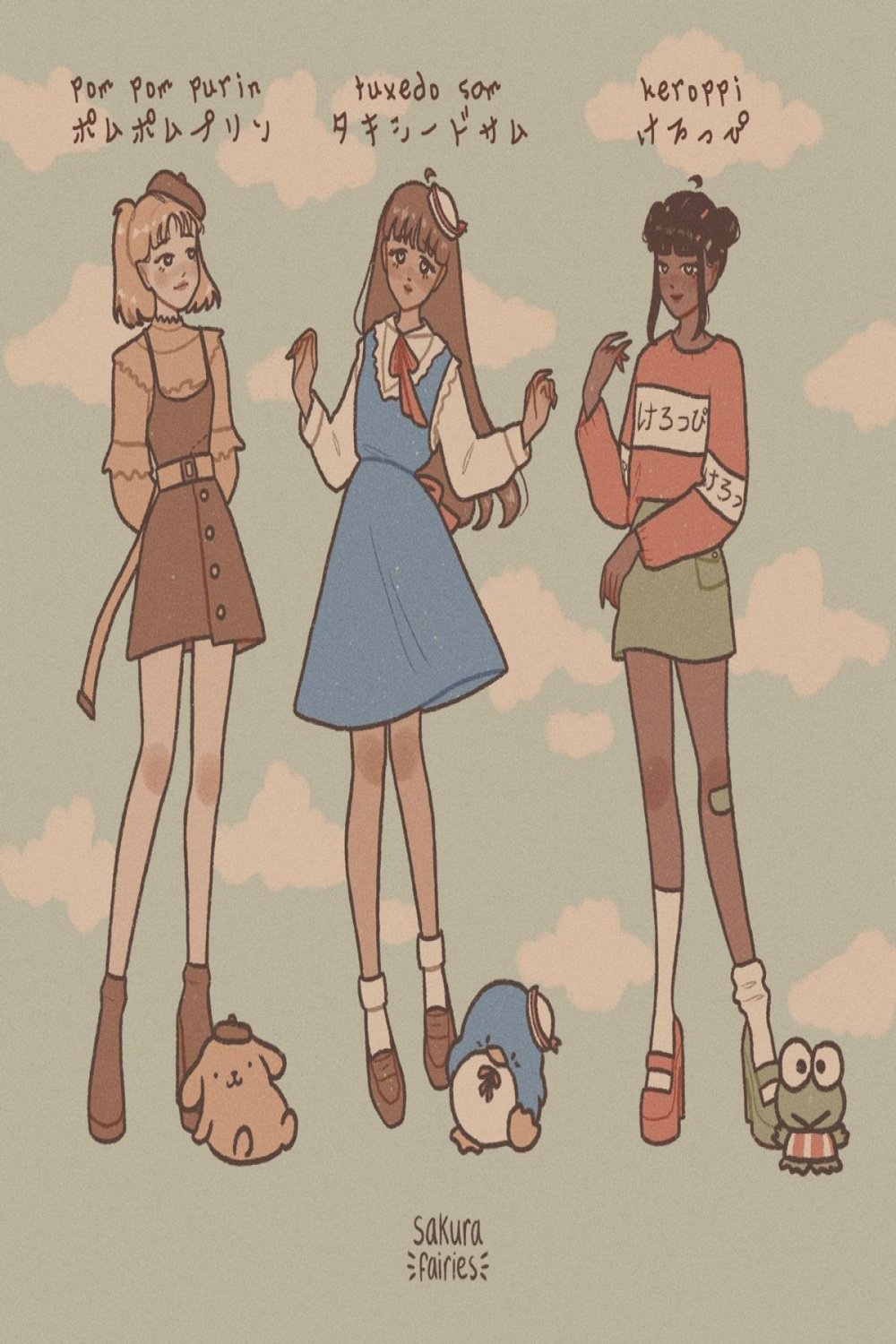 sanrio characters as humans  Hello kitty art, Kitty drawing