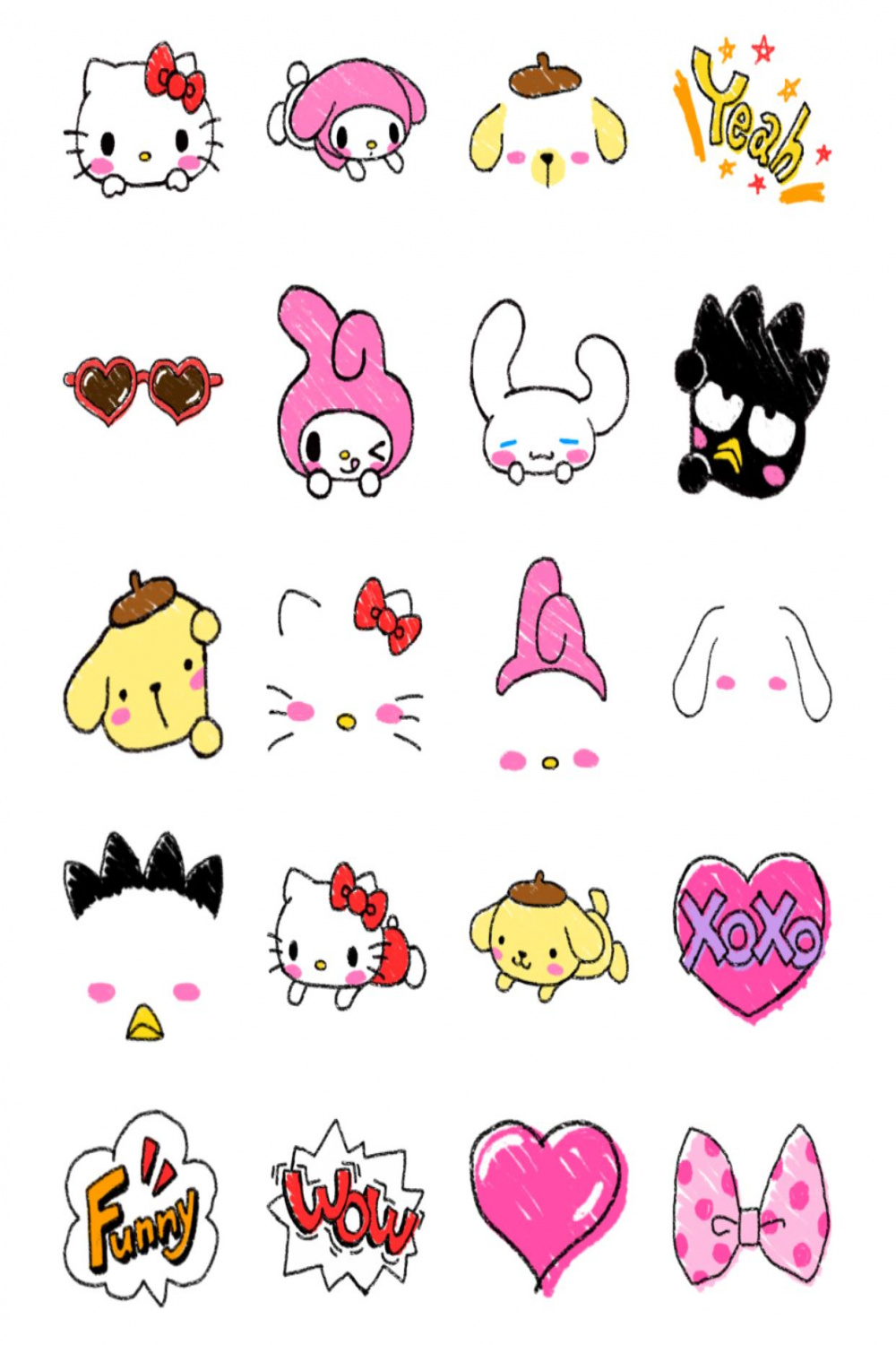 Sanrio Characters Selfie  Hello kitty drawing, Kitty drawing