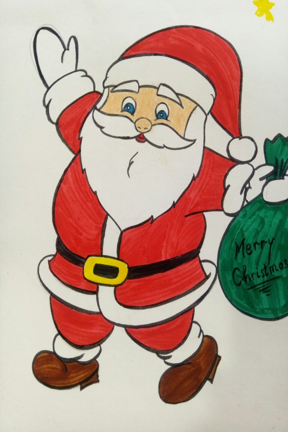 Santaclaus drawing  Merry christmas drawing, Christmas drawings