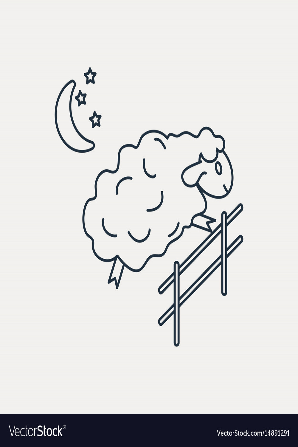 Sheep jumping over the fence Royalty Free Vector Image