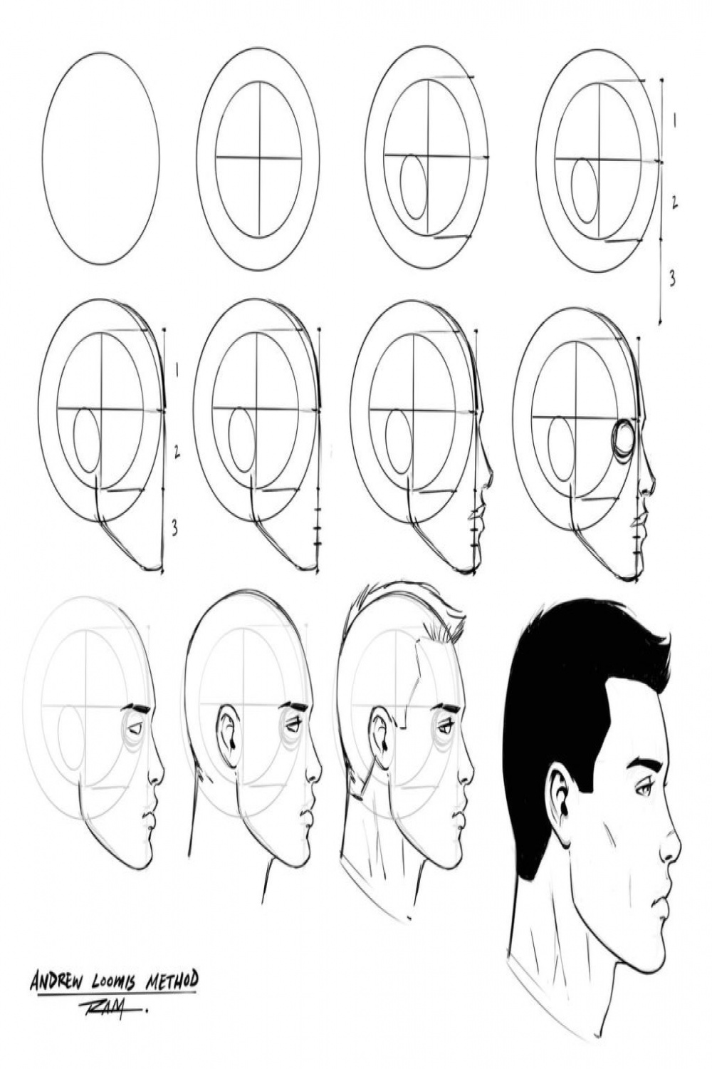 Side Profile Drawing Reference: Ultimate Collection for Artists