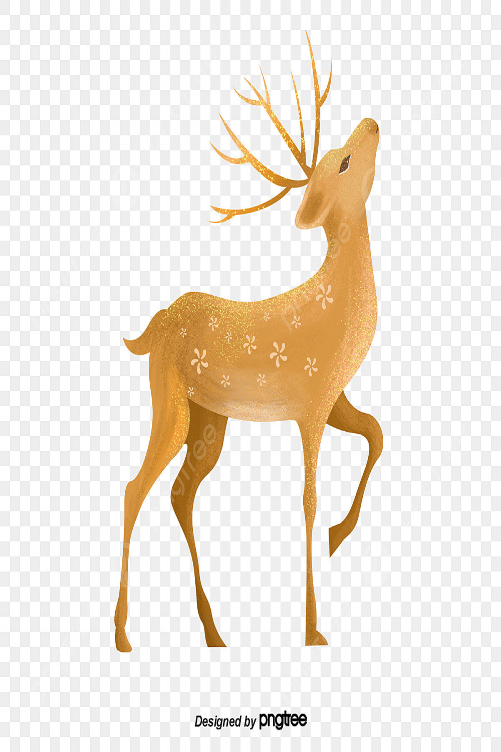 Sika Deer PNG Picture, Sika Deer Looking Up At The Sky, Brown
