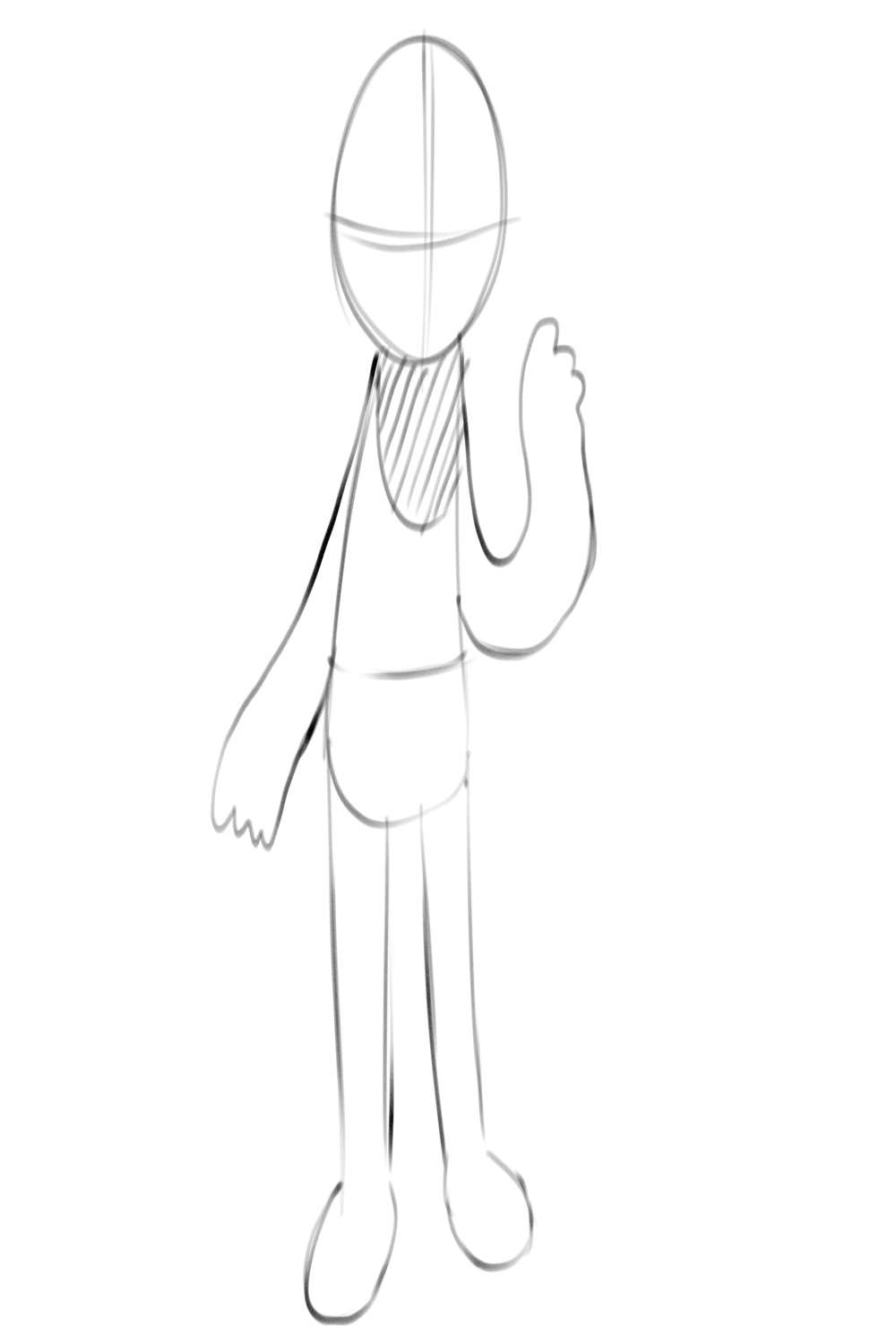 simple cartoon full body sketch base - CLIP STUDIO ASSETS