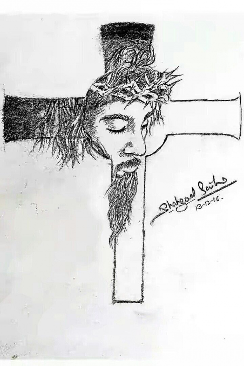 sketch jesus cross  Jesus drawings, Cross drawing, Jesus art drawing
