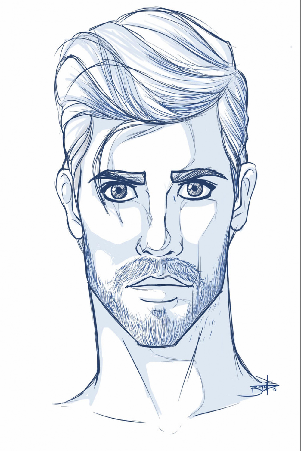 Sketch  - male face  by Tofie on DeviantArt