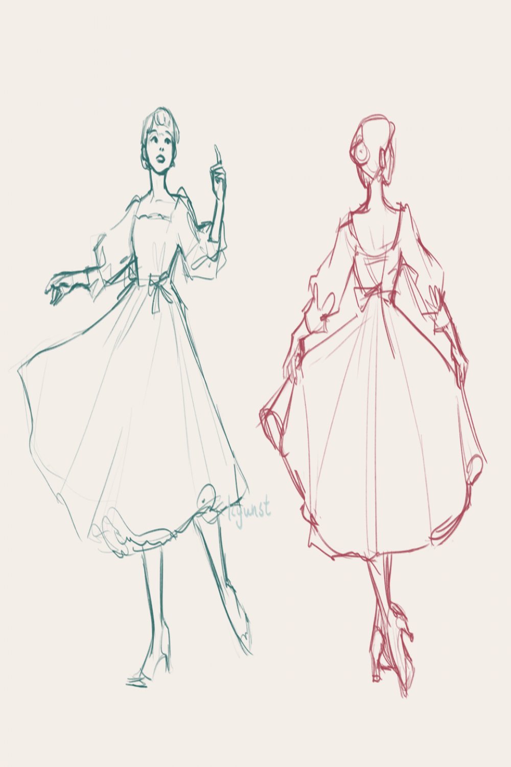) Some pose sketches from reference :) : ProCreate  Cartoon art