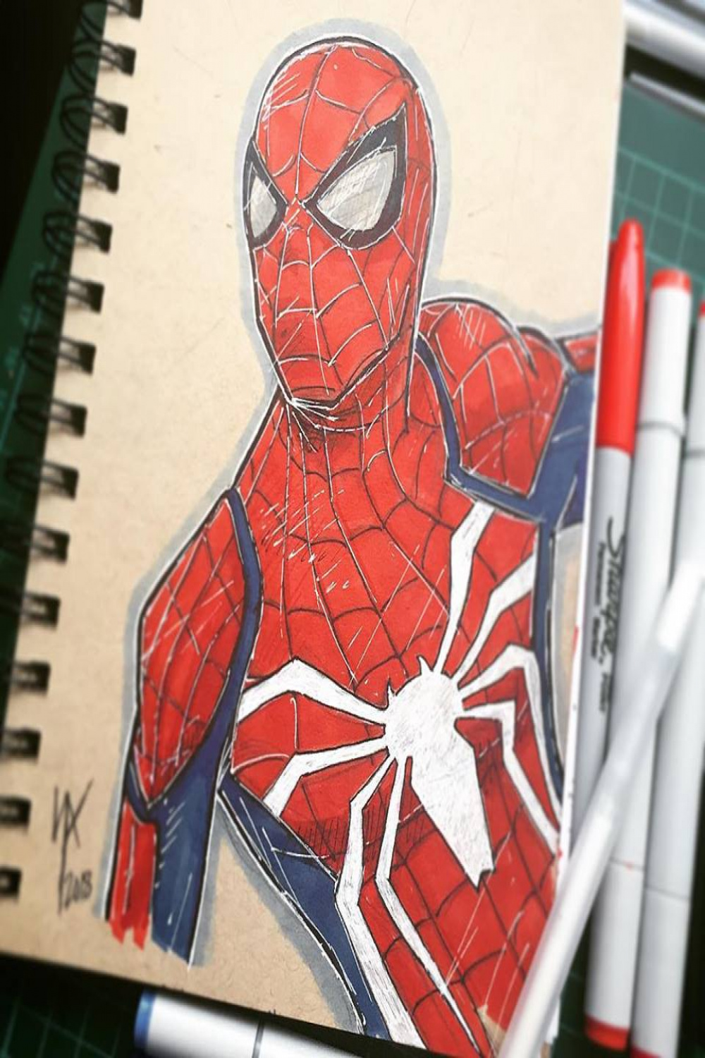 Spider-Man (PS) - Marker Sketch by ScottLewisART on DeviantArt