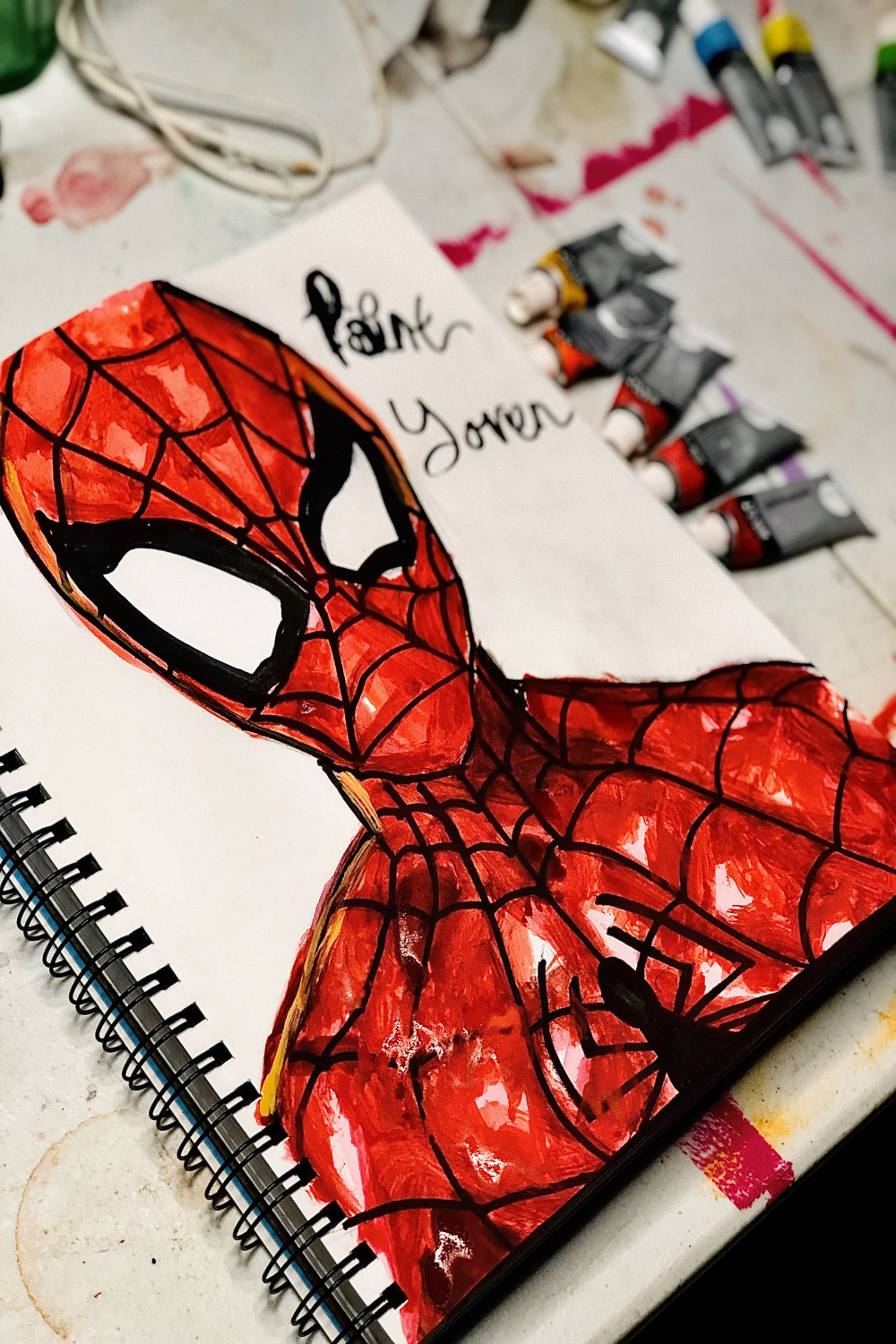Spider-Man watercolor painting  Marvel art drawings, Watercolor