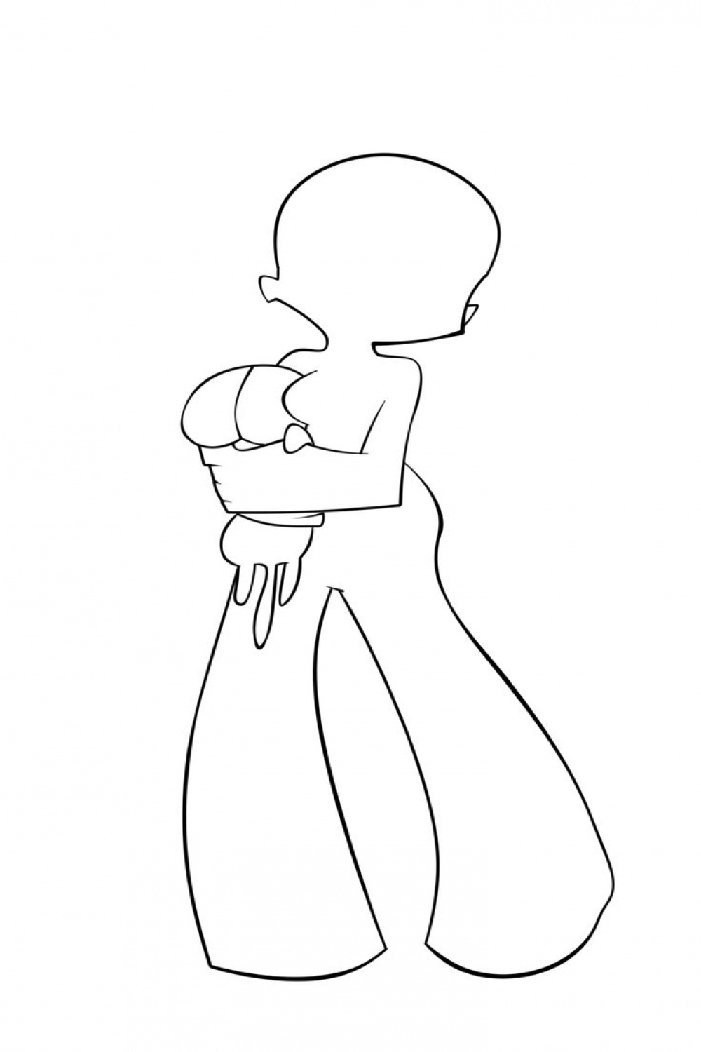 Stocking Base PASWG  Body base drawing, Drawing base, Cute eyes