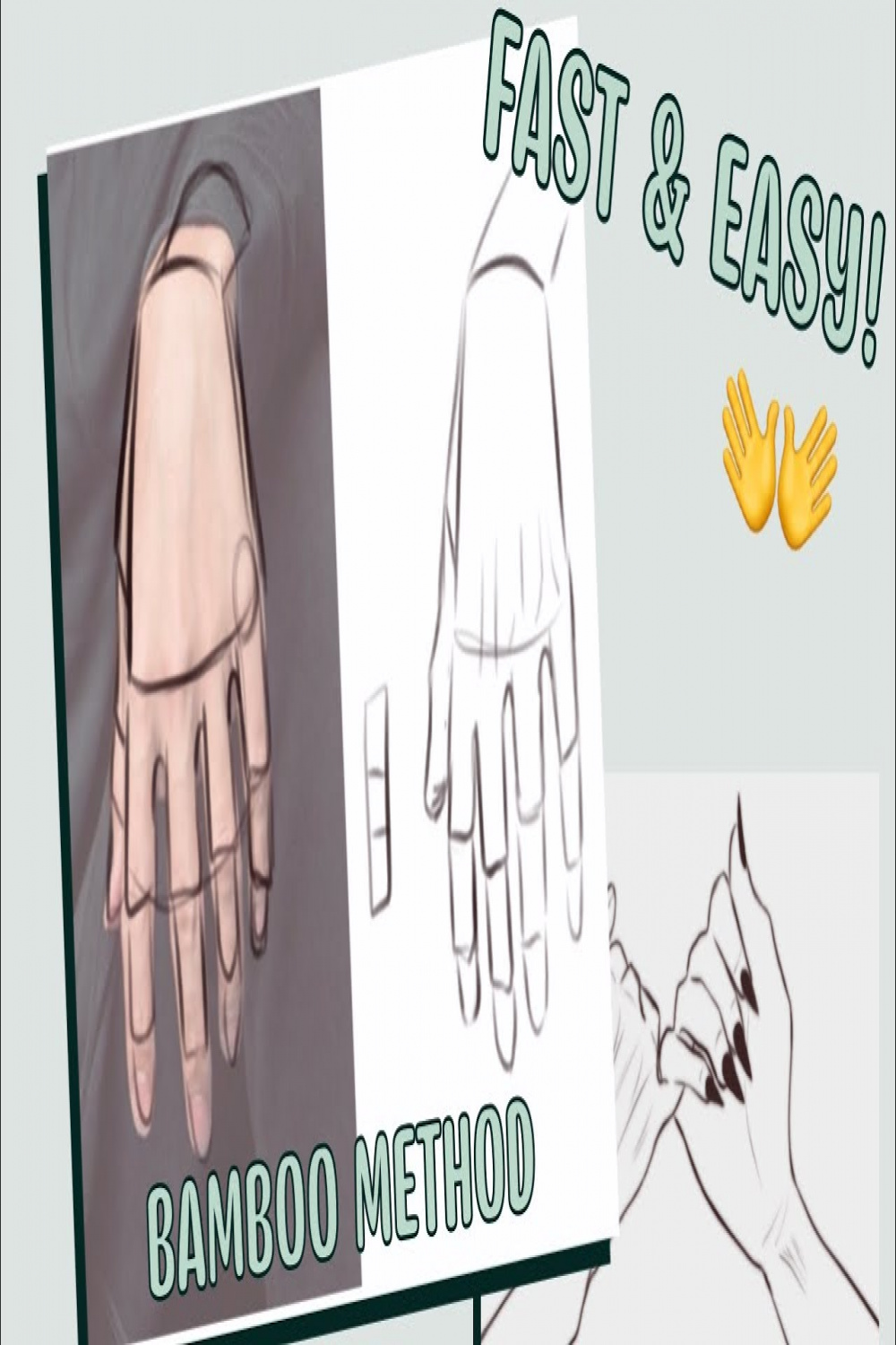 STOP STRUGGLING! How to draw hands FAST & EASY  Bamboo Method 👐🎋