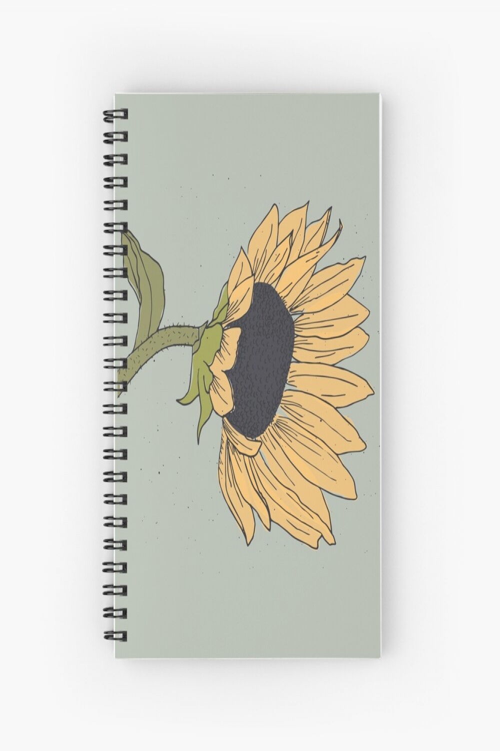 Stylized Sunflower  Spiral Notebook