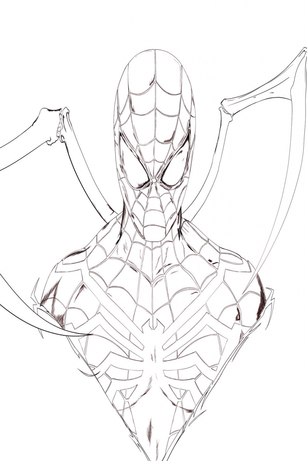 Superior Spiderman Line Art by arnelljg on DeviantArt