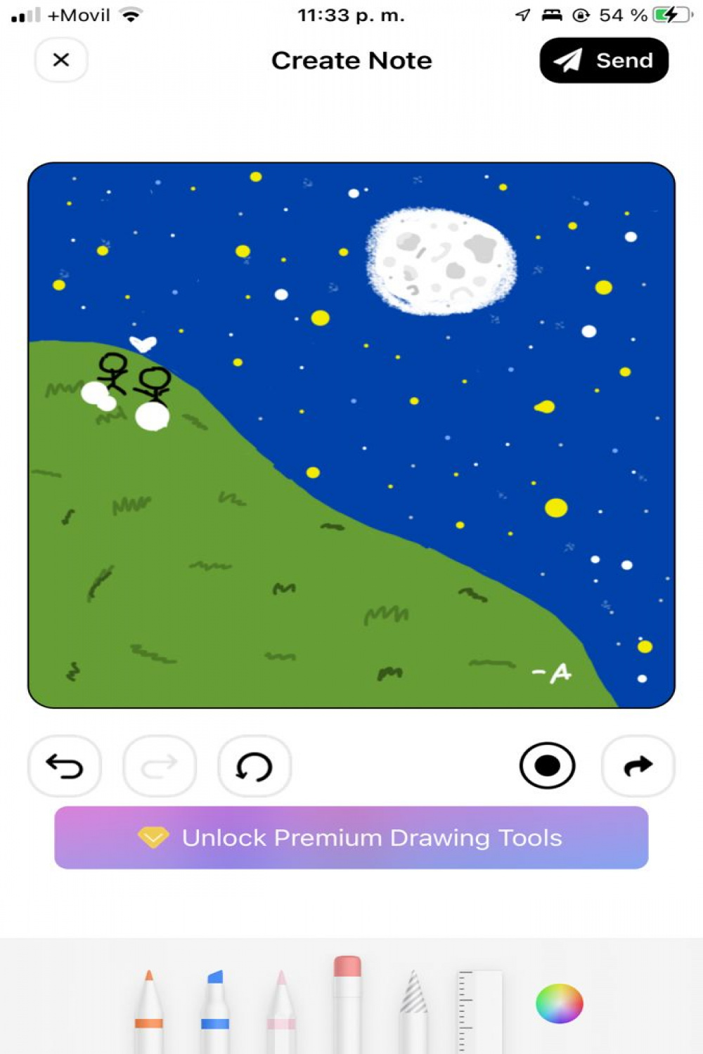 Talking to the moon  Dibujos