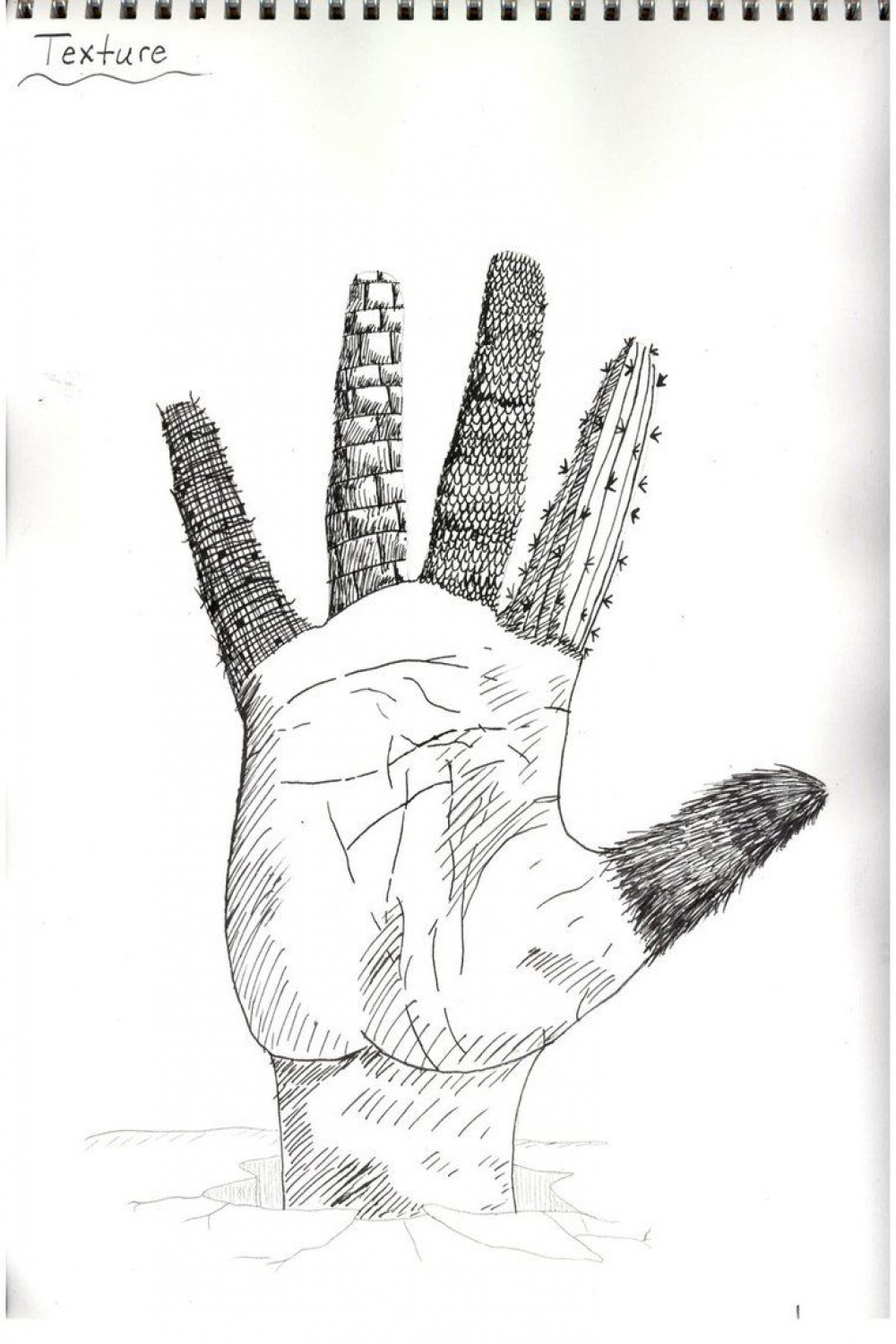 Texture Hand by xMezMezx  Texture drawing, Drawings, Art lessons