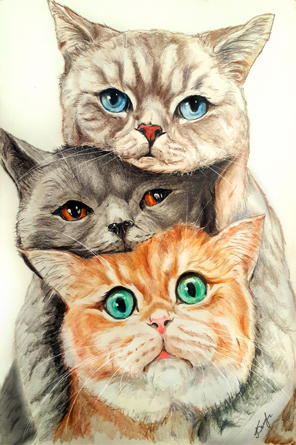 Three cats ^^ by OlegBeletskiy on DeviantArt