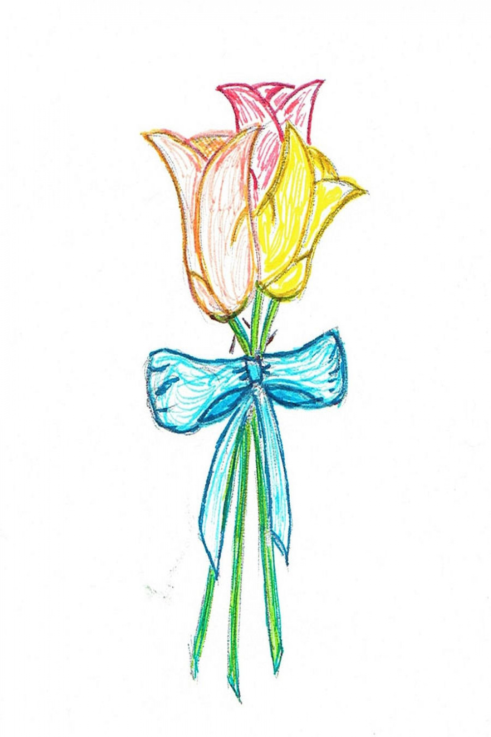 Three Rose Bouquet by Mary Poliquin - Policain Creations