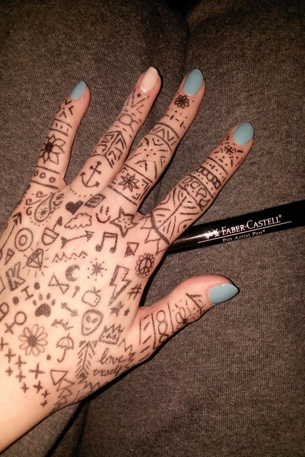 Tiny hand doodles  Hand doodles, Sharpie tattoos, Hand tattoos