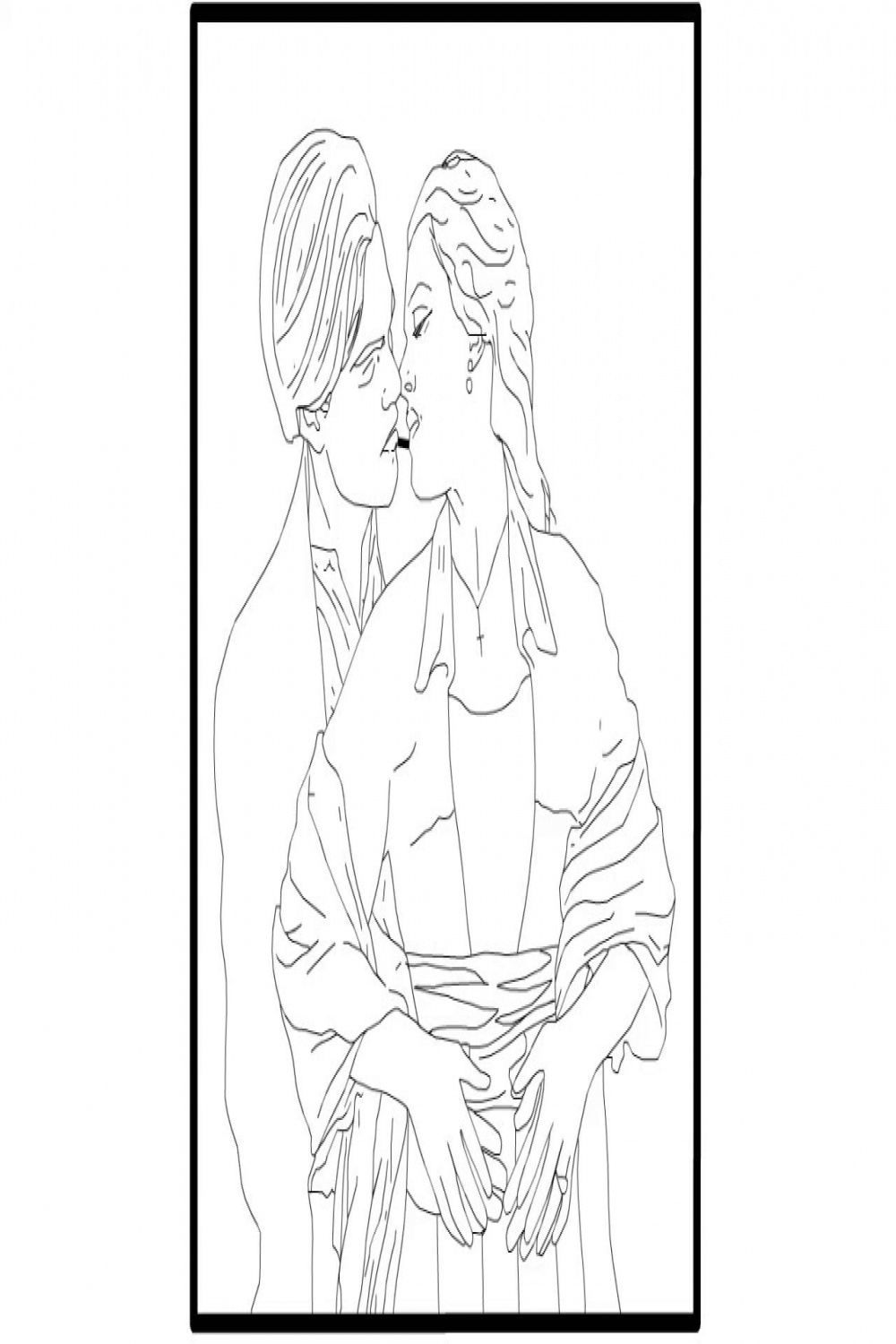 Titanic Movie Romantic Kissing Seen Drawing / How to Draw Jack & Rose From  Titanic