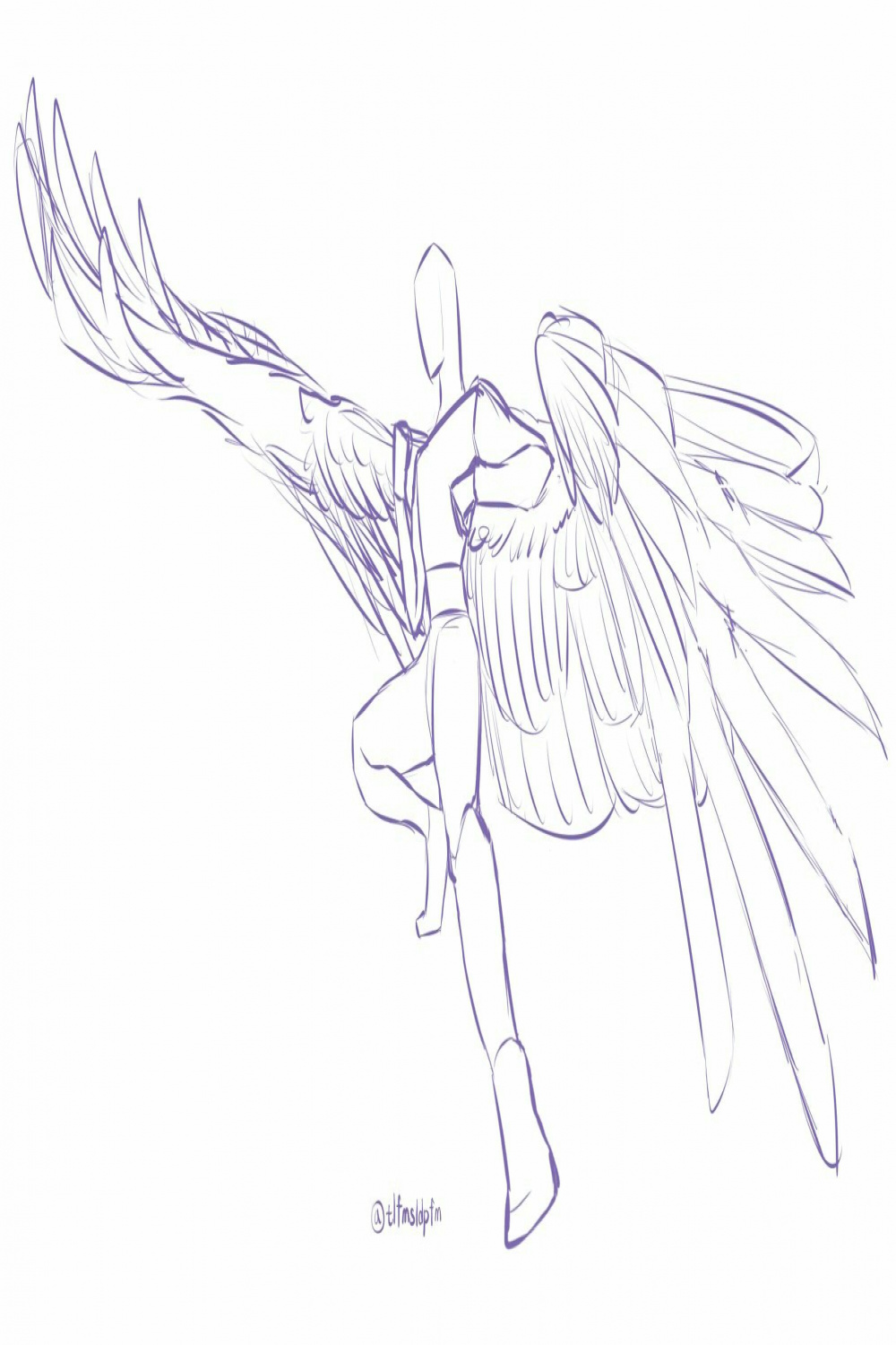 tlfmsldpfm  Wings drawing, Art reference, Drawings