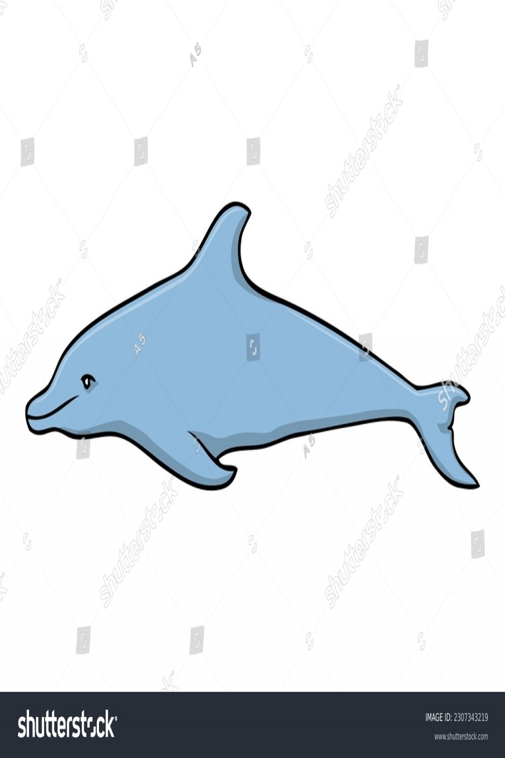 Top View On Dolphin Water: Over  Royalty-Free Licensable Stock
