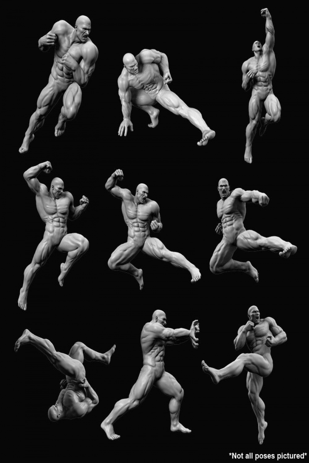 Total Aggression Pose Pack  Poses, Anatomy for artists, Figure