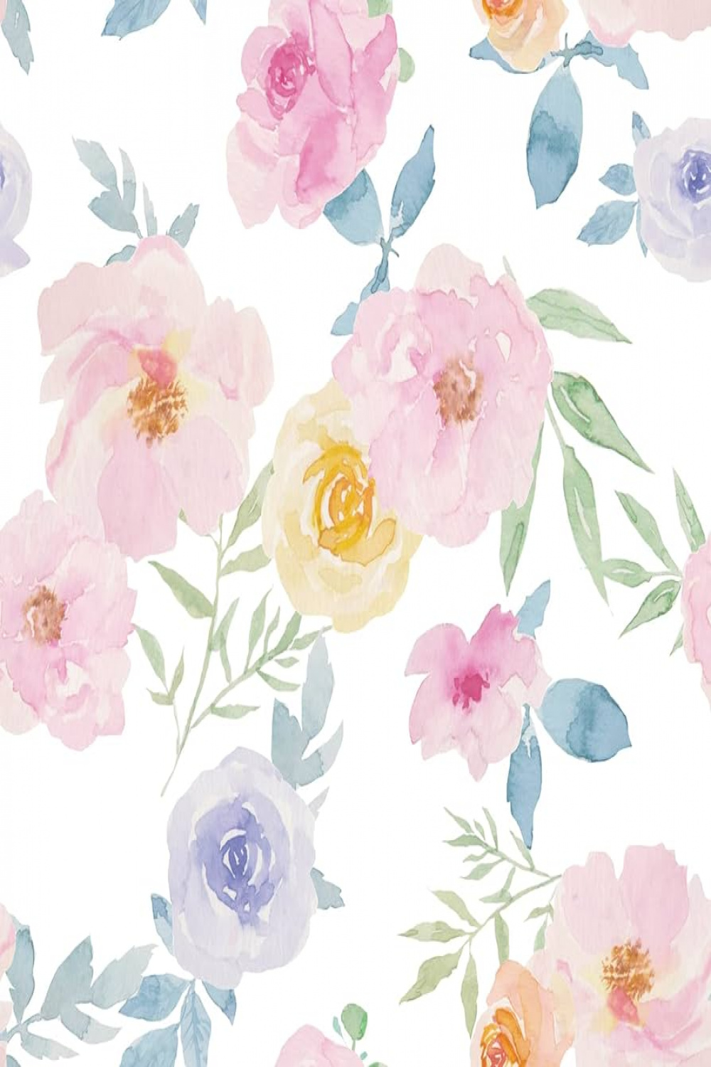 VaryPaper Pink Floral Wallpaper Stick and Peel ."x8