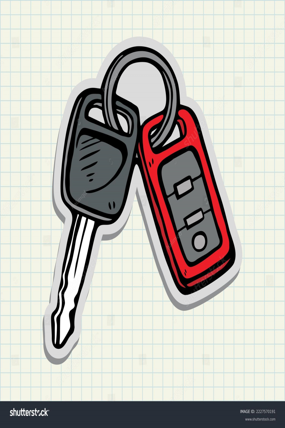Vector Car Keys Charm Alarm System Stockvektor (royaltyfri