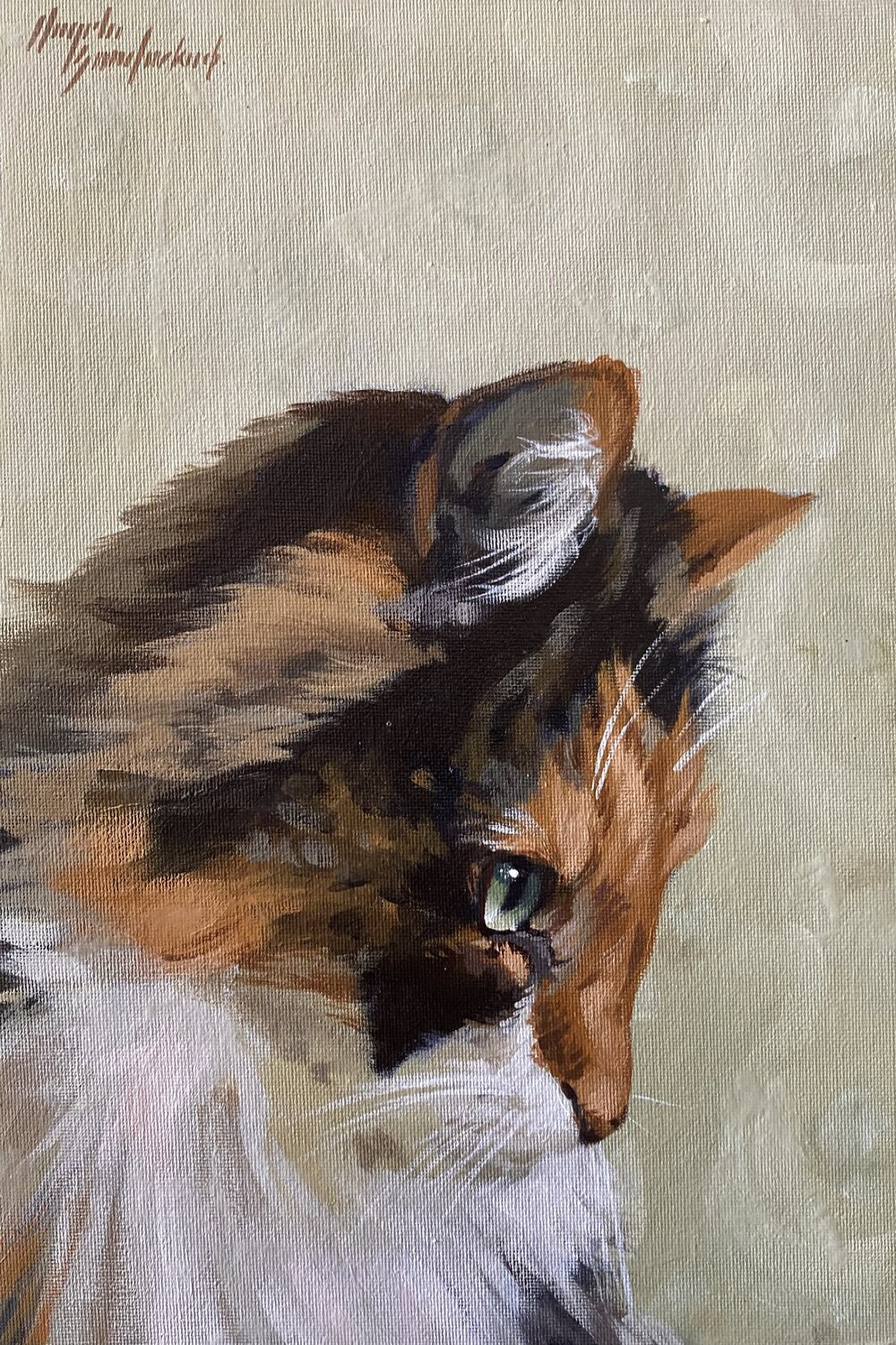 VIDEO DEMO: Painting a Calico Cat in Acrylic w/ Angela Bandurka