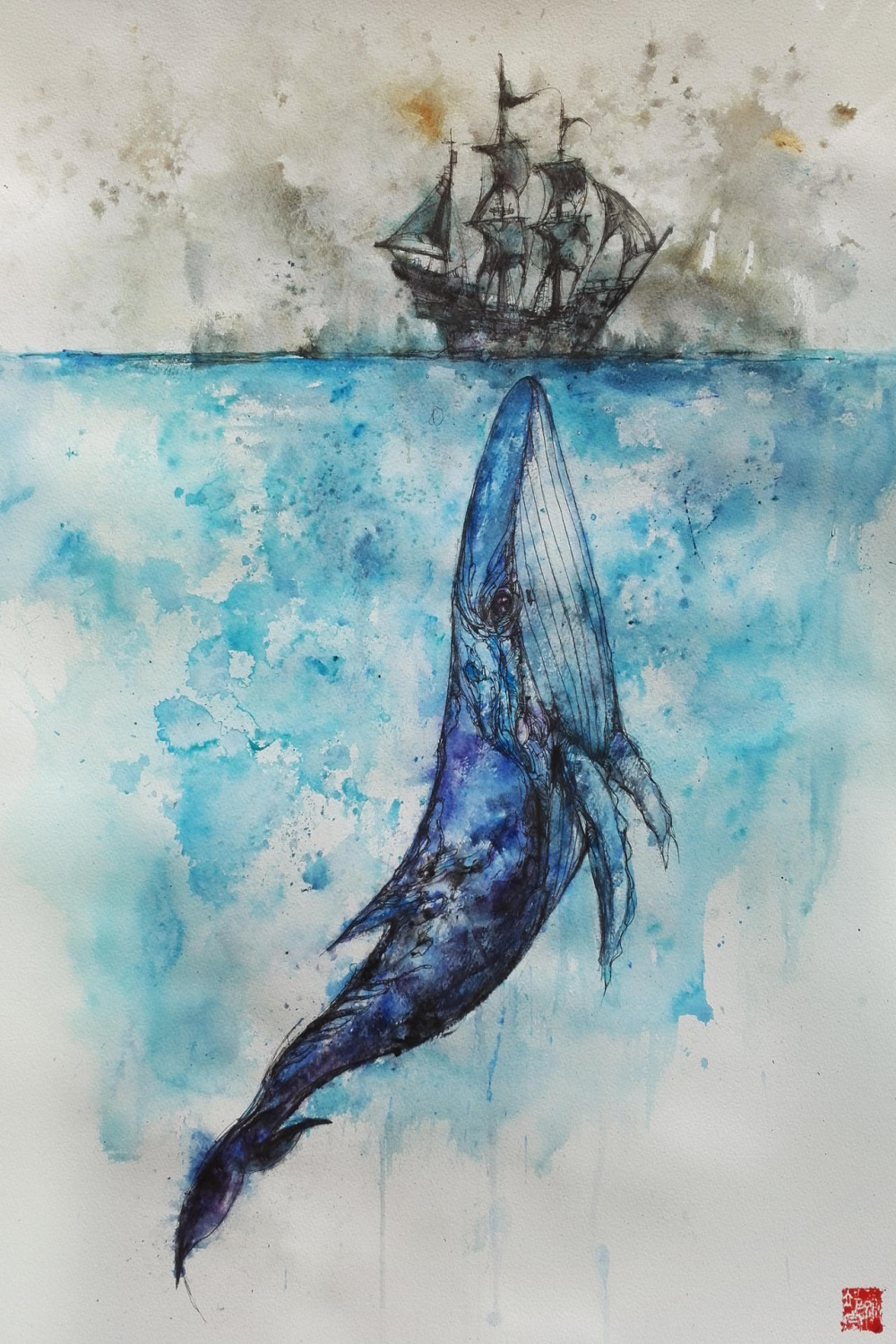 Whale And Boat by jingyuzhang on DeviantArt