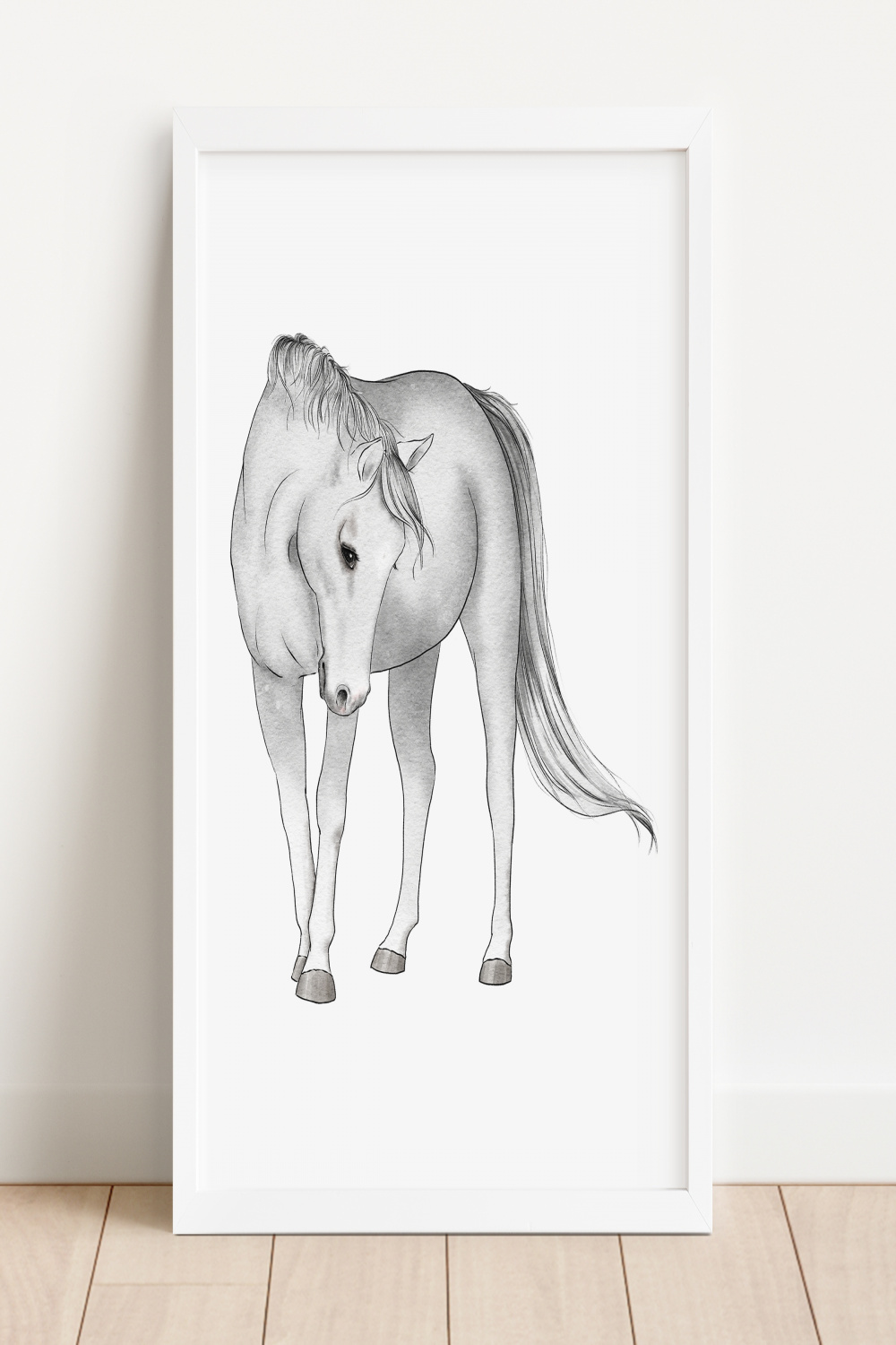 White Horse () – Kids Wall Art │ Nursery Decor - Moon Child
