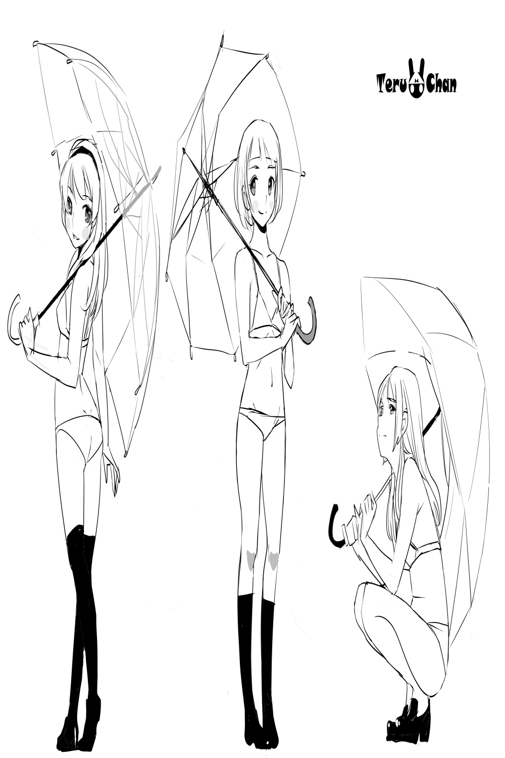 wip Poses with Umbrella by Teruchan on DeviantArt