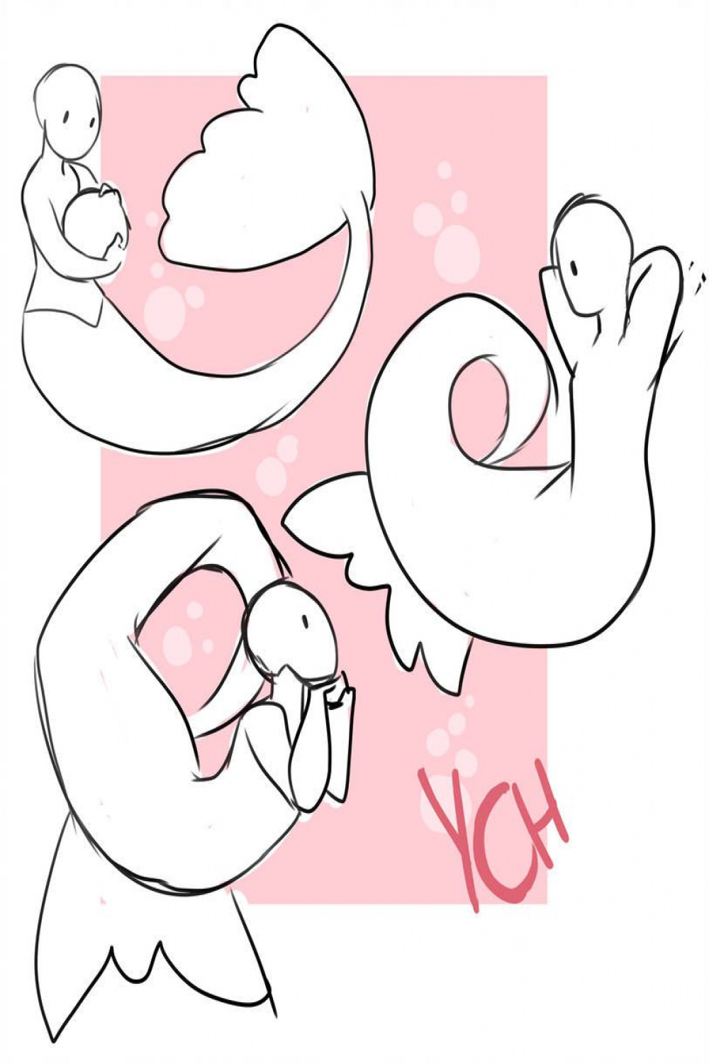 YCH Adopt [OPEN] by DeathEden  Mermaid drawings, Drawing base