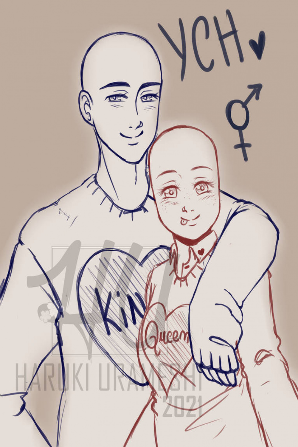 YCH couple Queen and King (OPEN /) by harukiurameshi9 on DeviantArt