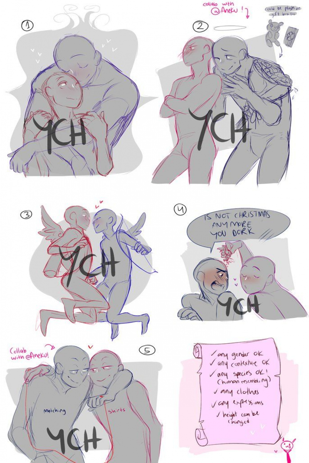 YCH  Valentines? (CLOSED) by PanDaePan  Drawing base, Drawing