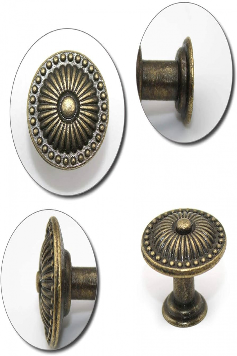YFaith Pack of  Knobs, Door Handles, Round Vintage Cabinet Knob, Drawer  Cupboard Pull Handle, Furniture Knob with Screws for Interior Doors,  Kitchen,