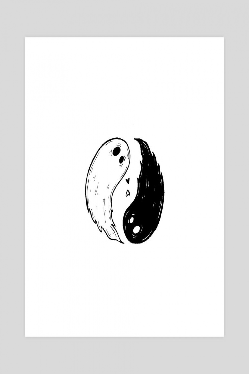 Yin Yang Ghosts by Darina Pavlova  Doodle tattoo, Tattoo design