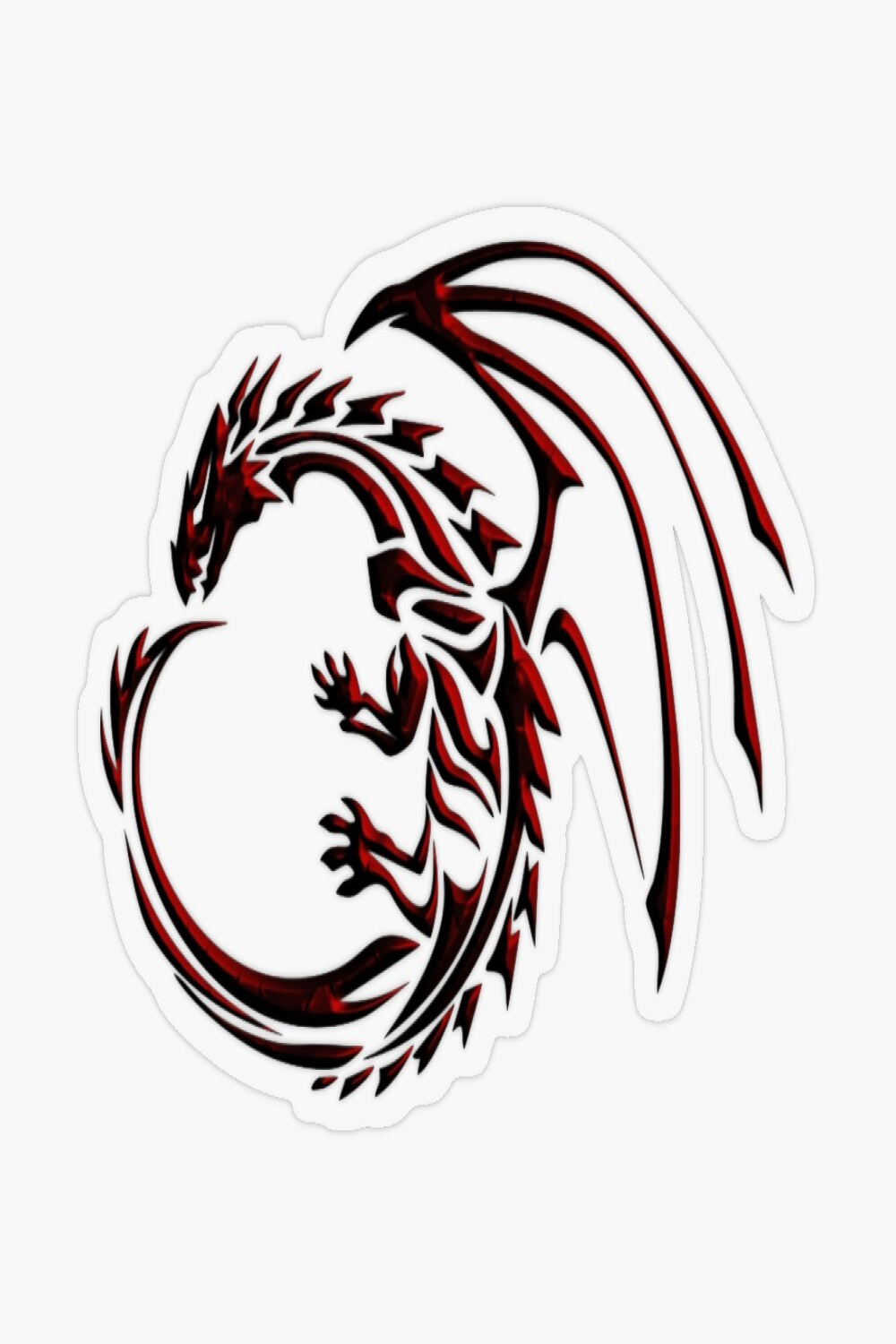 yk tribal dragon  Sticker
