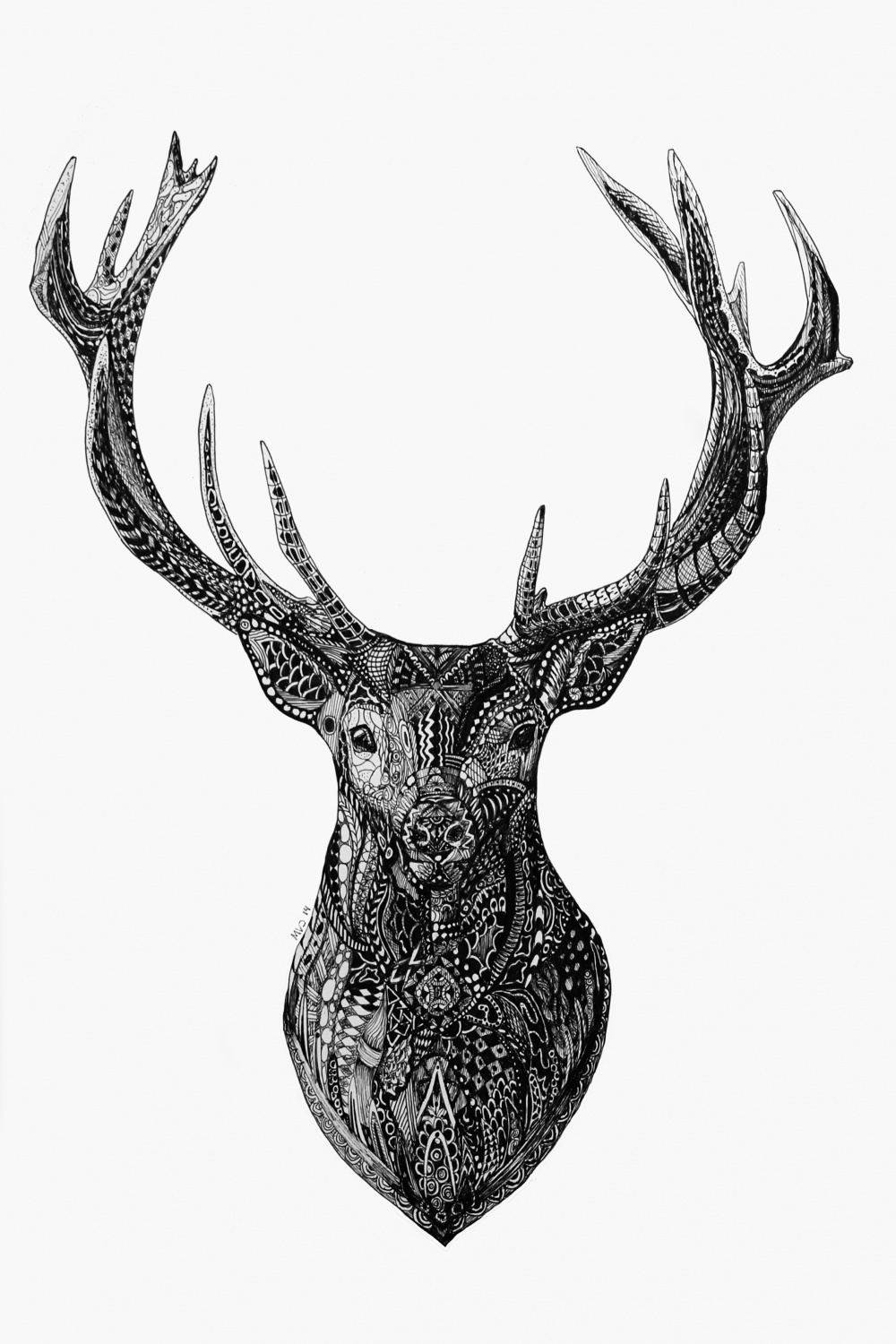 Zentangle Deer by IClimbPyramids on DeviantArt