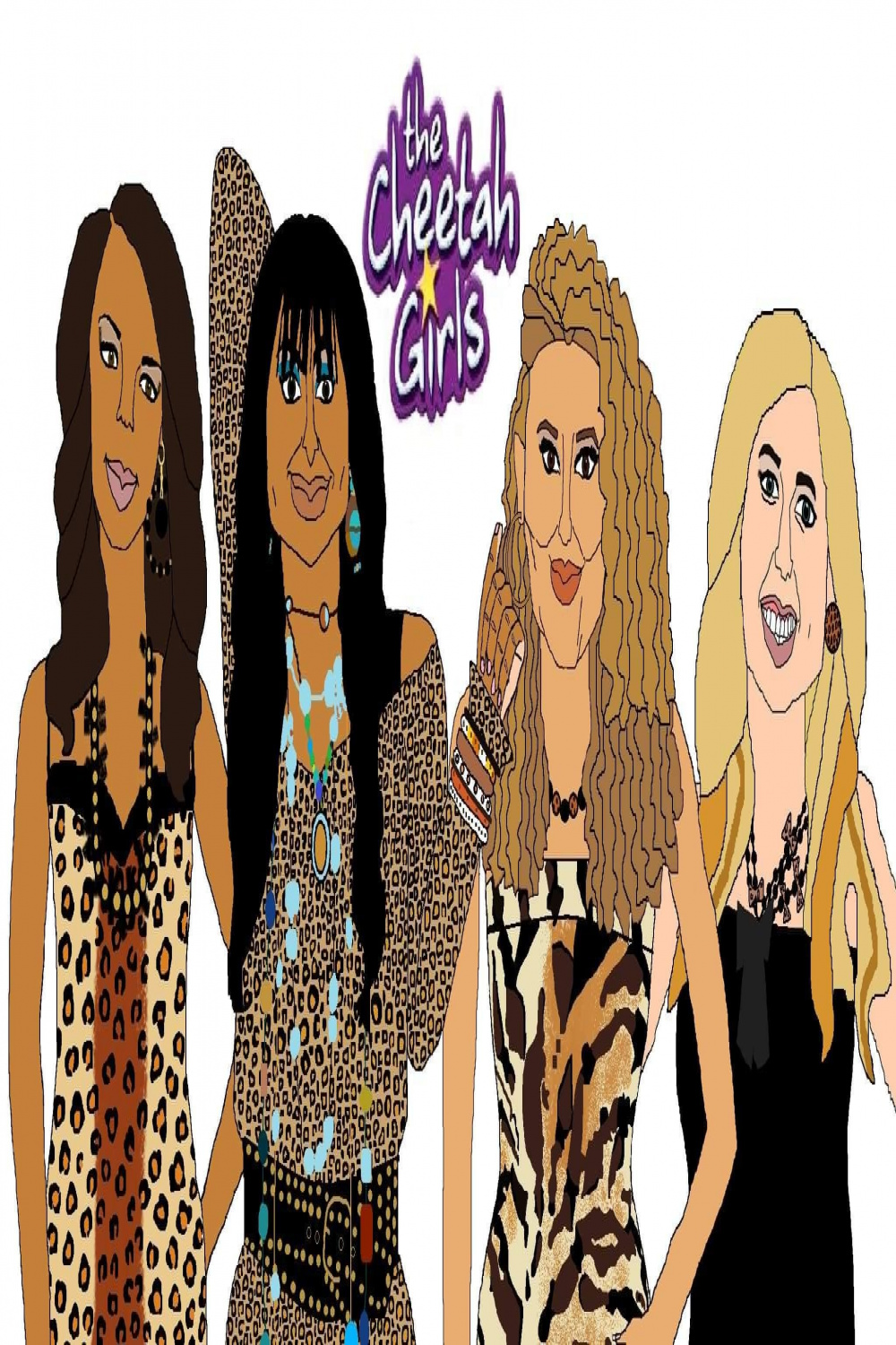A drawing of The Cheetah Girls  The cheetah girls, Girl, Cheetah